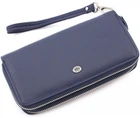 Кожаный клатч кошелек на две молнии ST Leather (ST238-2) 98420 Синий