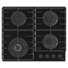 Варочная поверхность Gorenje GKTW642SYB/газ на стекле/ электроподжиг/таймер/ чугунная решетка/конфорка Wok/газконтроль/черная (GKTW642SYB)