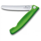 Кухонный нож Victorinox SwissClassic Foldable Paring 11 см Serrated Green (6.7836.F4B)