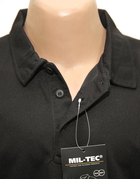 Тактична потовідвідна футболка-поло Mil-tec Колір Чорний Розмір 4XL (10961002_4XL) - зображення 9