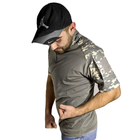 Мужская футболка тактическая с коротким рукавом Lesko A416 Camouflage ACU L на змейке с карманами камуфляжная (F_4251-12413) - изображение 6