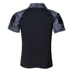 Чоловічі футболки з коротким рукавом Lesko A416 Black Typhon XXL на змійці з кишенями камуфляжна (F_4251-12412) - зображення 2