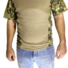 Армейская футболка тактическая с коротким рукавом Lesko A424 Camouflage L потоотводящая камуфляжная (F_4253-12425) - изображение 6