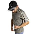 Мужская футболка тактическая с коротким рукавом Lesko A416 Camouflage ACU XL на змейке с карманами камуфляжная (F_4251-12415) - изображение 6