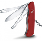 Складной нож Victorinox CHEESE MASTER 111мм/8функ/крас.мат /волн/lock/штоп/вилка - зображення 1