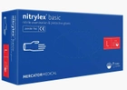 Медицинские нитриловые перчатки Mercator, Nitrylex Basic 100 шт., 50 пар, размер L - зображення 1