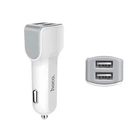 Автомобільний зарядний пристрій Hoco Z23 2 USB 2.4A білий для телефону та гаджетів