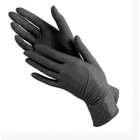 Перчатки нитриловые неопудренные 100шт Размер L Rnitrio BLACK (черные) - изображение 3