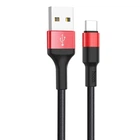 Кабель USB HOCO X26 Type-C Чорний-червоний