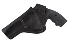 Кобура для Револьвера 4" поясная, на пояс формованная (кожаная, черная)97408 - зображення 2