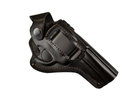 Кобура Револьвер 4 оперативная, поясная, скрытого внутрибрючного ношения формованная с клипсой (кожа, чёрная) - изображение 5