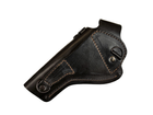 Кобура Револьвер 4 оперативная, поясная, скрытого внутрибрючного ношения формованная с клипсой (кожа, чёрная) - изображение 7