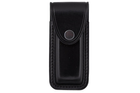 Подсумок, чехол для магазина ПМ (пистолет Макарова) формованный B кнопка (кожа, чёрный) - изображение 1