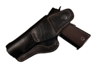 Кобура для Colt 1911 поясная не формованная (кожа, чёрная)97504 - зображення 2