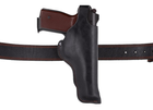 Кобура АПС (Автоматический пистолет Стечкина) поясная не формованная (кожа, черная) - изображение 2
