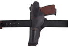 Кобура АПС (Автоматический пистолет Стечкина) поясная не формованная (кожа, черная) - зображення 4