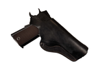 Кобура для Colt 1911 поясная не формованная (кожа, чёрная) - зображення 1