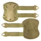Тактичний штурмовий комплект захисту AOKALI F001 Sand наколінники + налокітники (F_8294-29815) - зображення 4