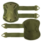 Тактичний штурмовий комплект захисту AOKALI F001 Green наколінники + налокотники штурмові (F_8294-29814) - зображення 4