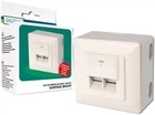 Настінна розетка Digitus Professional для зовнішньої проводки cat. 5e, 2x RJ45, 8P8C (DN-9002-N)