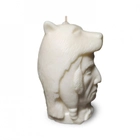 Свеча FlyingFire Индеец шаман в шкуре волка 13.5 см кремовый - изображение 6