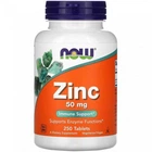 Цинк глюконат Now Foods Zinc для иммунитета, зрения, кожи и здоровья эндокринной системы 50 мг 250 таблеток (103063)
