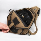Тактическая сумка для скрытого ношения Scout Tactical EDC ambidexter bag coyot/black + органайзер и кобура в комплекте - изображение 9