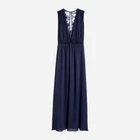Платье длинное летнее женское H&M 0621250_04 36 Темно-синее (KAY2000001312469_LD2000001312469)