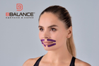 Набір кінезіо тейпів для обличчя 2,5см х 10м фіолетовий шовк - изображение 2