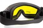Тактичні окуляри-маска з можливістю установки диоптрической вставки Global Vision Ballistech-2.75 amber жовтий - зображення 6