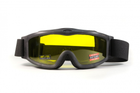 Тактичні окуляри-маска з можливістю установки диоптрической вставки Global Vision Ballistech-2.75 amber жовтий - зображення 12