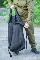 Тактическая транспортная сумка-баул мешок армейский Trend черный на 65 л с Oxford 600 Flat 0057 - изображение 6