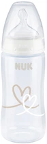 Бутылочка NUK First Choice Plus Сердца 300 мл Бежевая (4008600418177)