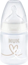 Бутылочка NUK First Choice Plus Сердца 150 мл Бежевая (4008600418214)