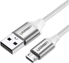 Кабель Ugreen US290 USB 2.0 to Micro Cable Nickel Plating Aluminum Braid 2A 1 м White (60151) (6957303861514)