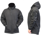 Тактична куртка Tactic з капюшоном softshell Чорний розмір XXL (5000HB-XXL) - зображення 1