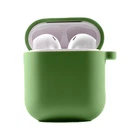 Силиконовый футляр Epik с микрофиброй для наушников Airpods 1/2 Мятный / Mint