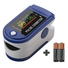 Электронный пульсоксиметр на палец JETIX Pulse Oximeter Blue + батарейки в комплекте (Гарантия 12 месяцев) - изображение 1
