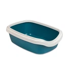 Туалет для котів з бортиком Природа Comfort М 41х30х13,5 см, синій