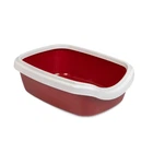 Туалет для кошек с бортиком Природа Comfort М 41х30х13,5 см Бордово-белый (PR241736)
