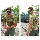 Чоловічі тактичні футболки для полювання риболовлі Lesko A159 Green XL з коротким рукавом армійська - зображення 3