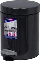 Відро для сміття Eurogold SIRIUS металеве з педаллю 5 л Антрацит (7640114035203)