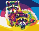 Картина по номерам Радужные еноты 40x50 см Brushme (2000002209072)