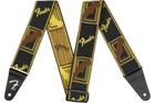 Ремінь гітарний Fender 2" WEIGHLESS MONOGRAMMED STRAP BLACK/YELLOW/BROWN