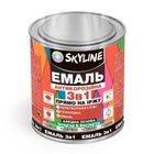 Эмаль алкидная 3 в 1 по ржавчине антикоррозионная «Skyline» Черный 0.9 кг - изображение 1