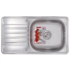 Мойка для кухни ZERIX из нержавеющей стали Z7642-08-180E 760x420мм прямоугольная врезная матовая 0.8мм с сифоном ZX1602