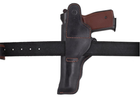 Кобура АПС Автоматический пистолет Стечкина поясная не формованная кожа черная MS - изображение 4
