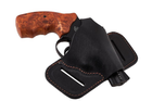 Кобура Револьвер 25 поясная не формованная "бабочка" кожа чёрная MS - изображение 1