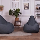 Кресло Мешок Груша Рогожка размер Стандарт+ Студия Комфорта Серый - изображение 4