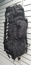 Тактичний туристичний каркасний похідний рюкзак Over Earth модель 615 на 80 літрів Black - зображення 5